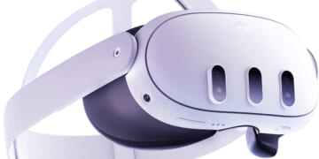 A glamour shot of the Meta Quest 3 headset