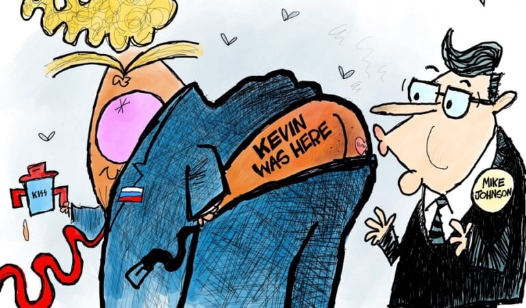 Cartoon: Let the butt-kissing commence